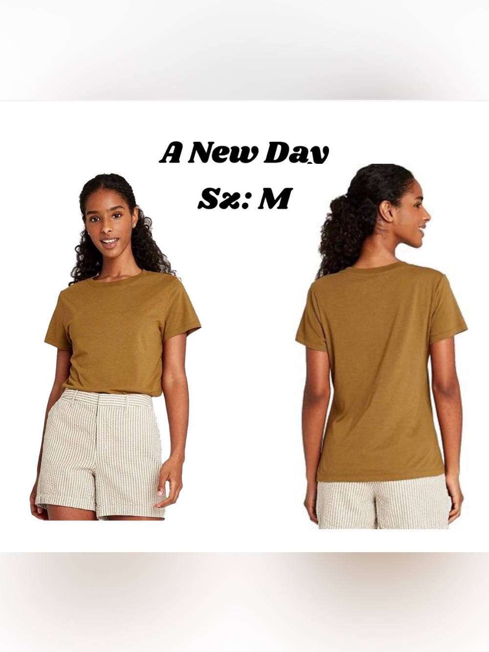 🎁 A new day Short-Sleeve Crewneck Tee in Olive